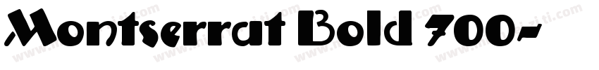 Montserrat Bold 700字体转换